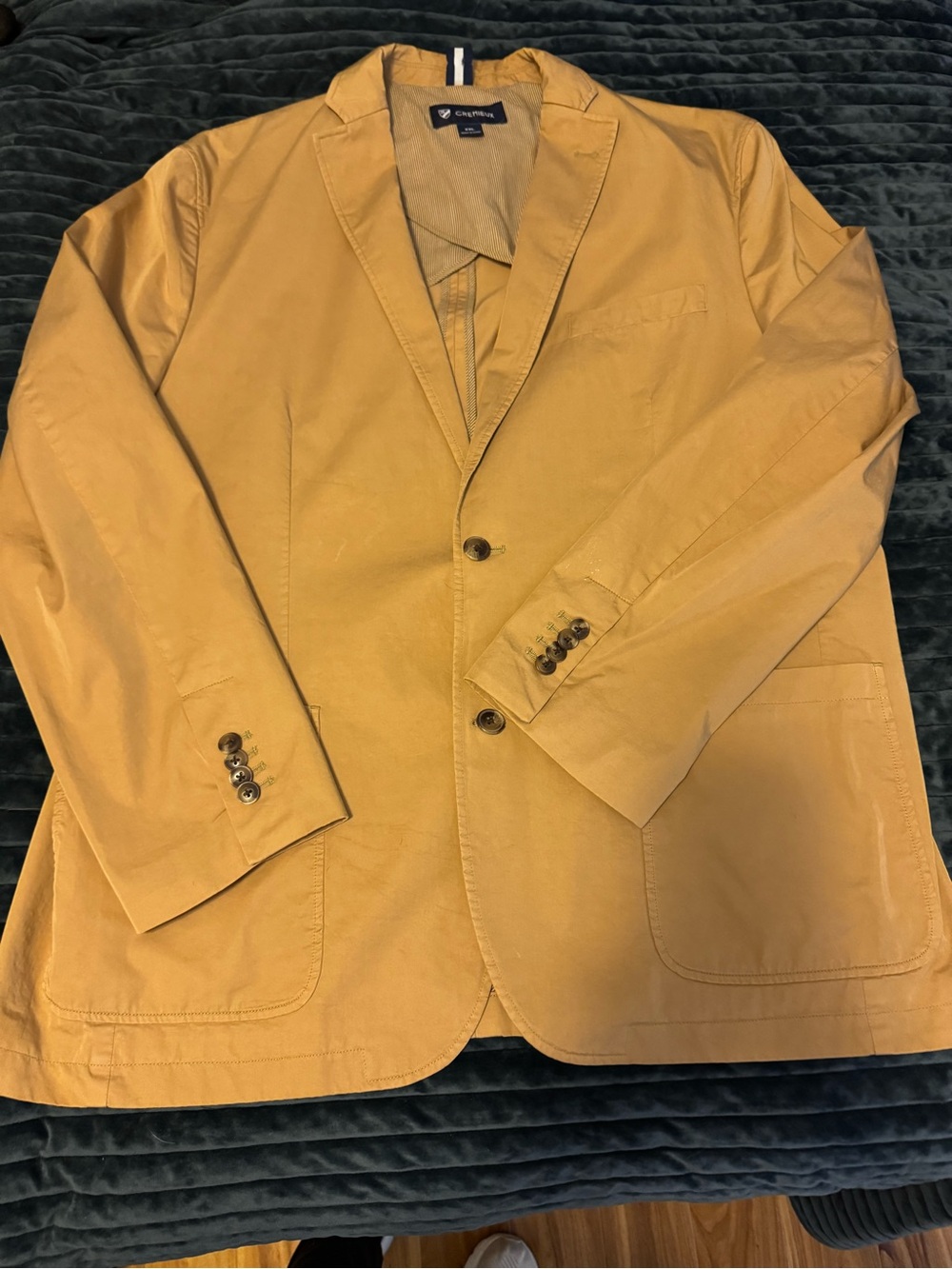 Daniel Cremieux  Tan Cotton Single-Breasted Blazer